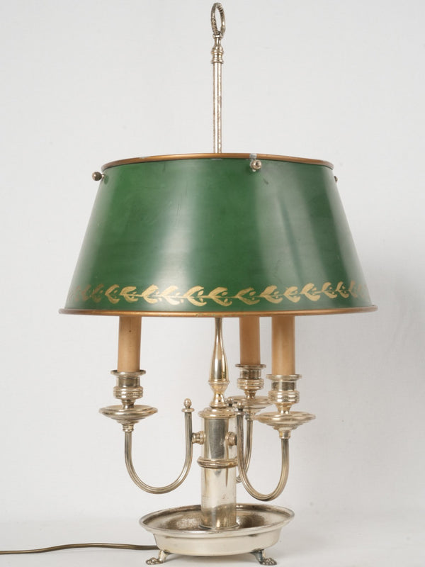 Elegant nineteenth century green desk lamp