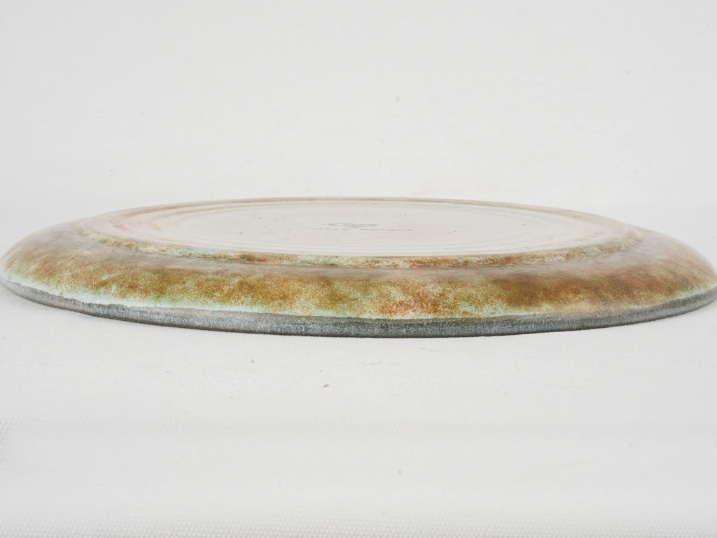 Handcrafted French pottery platter