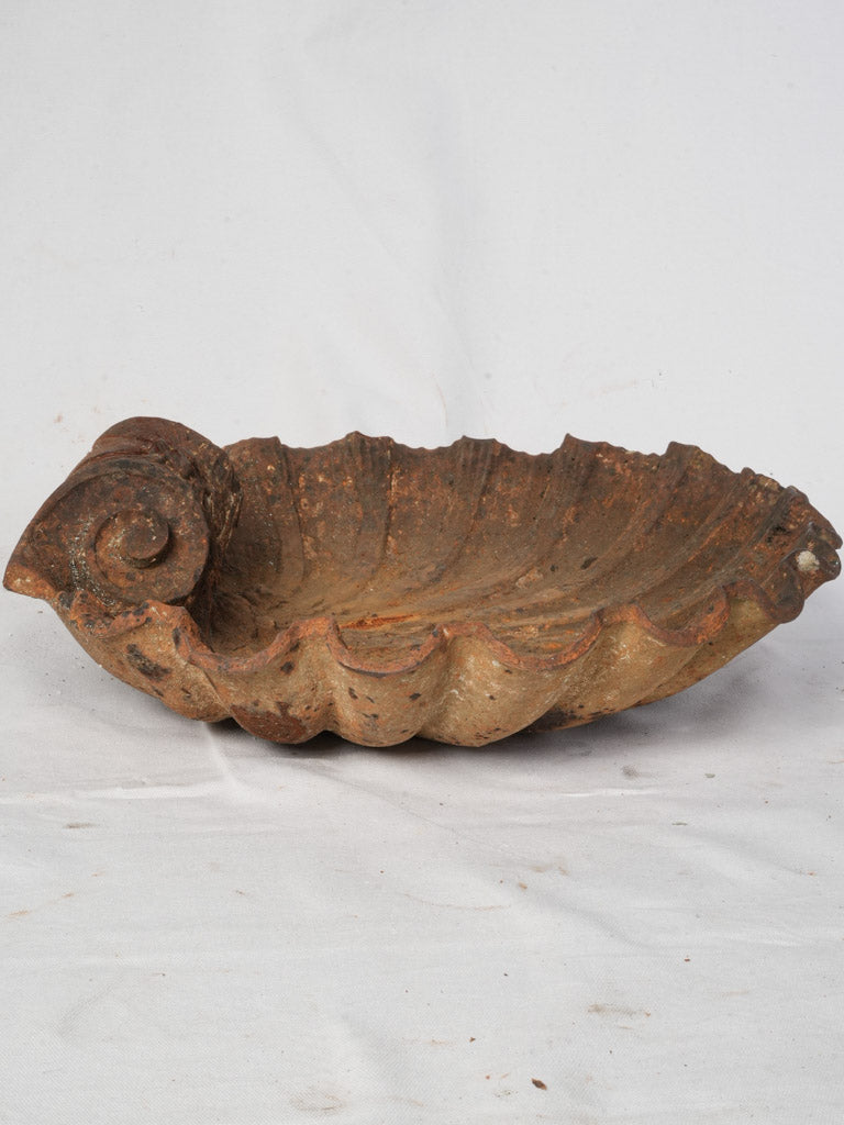 Historic French scallop shell basin  