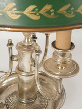 Handsome gilt detailed green desk lamp