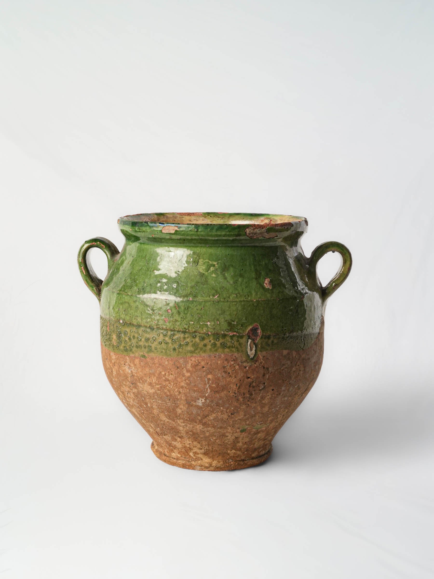 Vintage rustic terracotta confit pot  