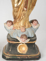 Gilded terracotta Virgin Mary Joseph figurines