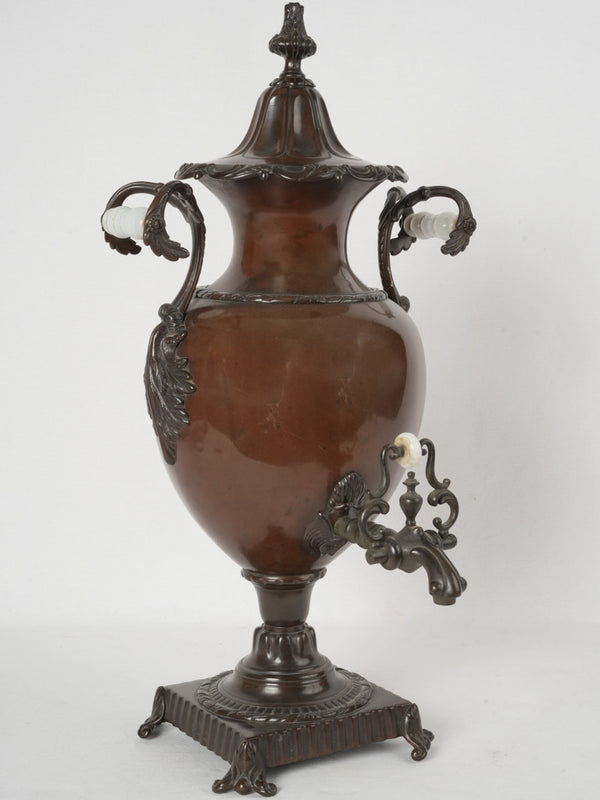 Antique French cast bronze samovar