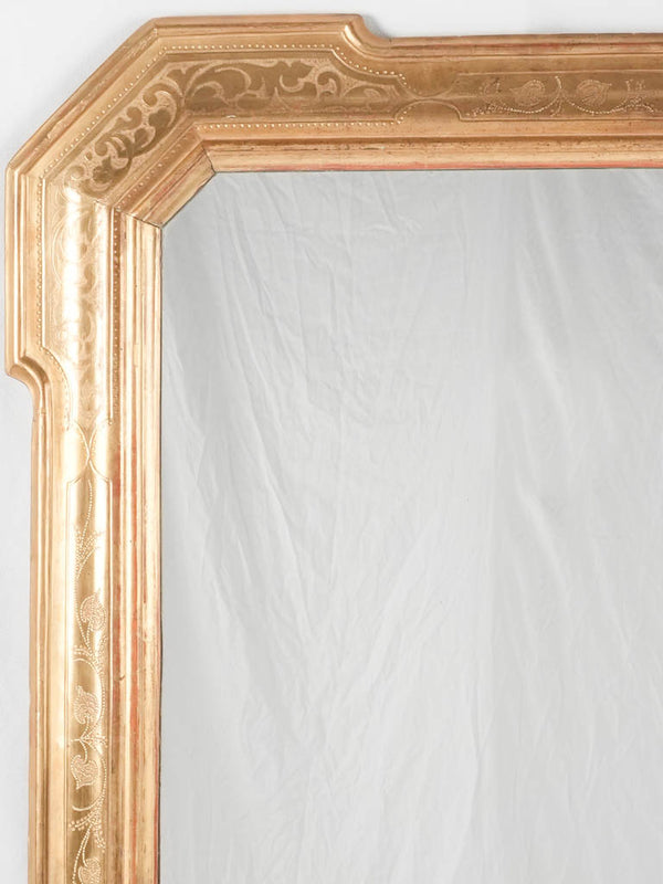 Vintage chamfered nineteenth-century decorative mirror