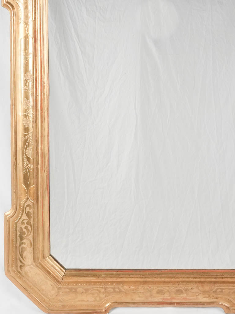 Large gilded mirror w/ chamfered corners - 19th century - 50¾" x 39¾"