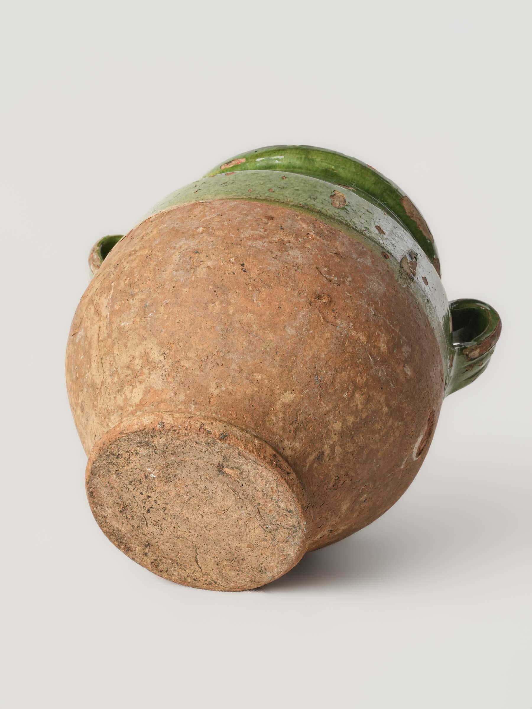 Antique twin-handled ceramic container  