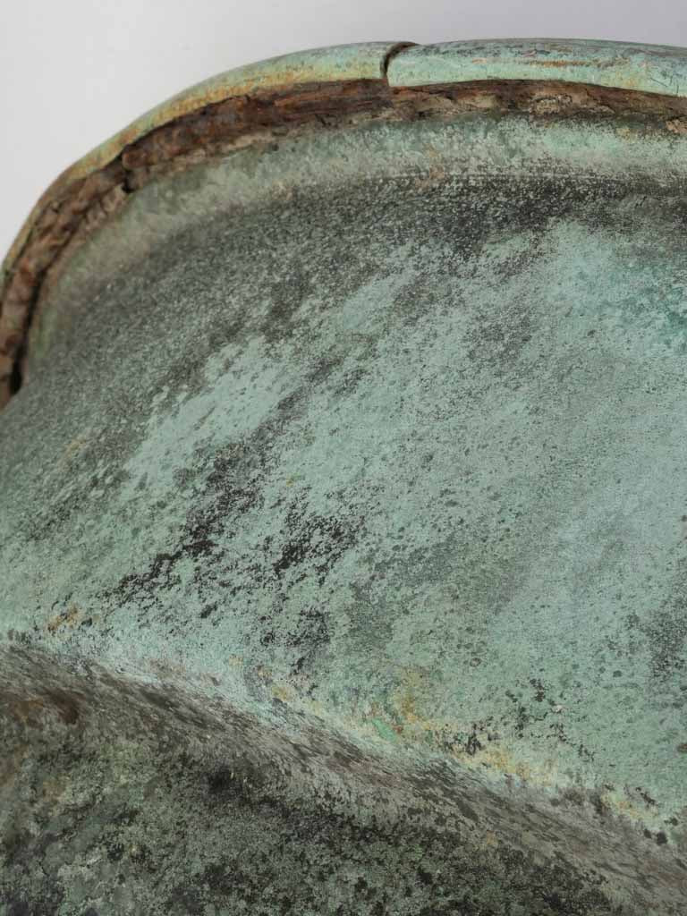 Very Large Patinated Copper Jardinière From a Salvaged Industrial Vessel - 19¼"
