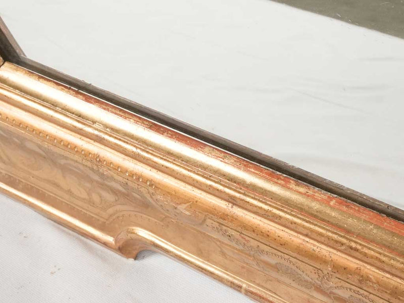 Large gilded mirror w/ chamfered corners - 19th century - 50¾" x 39¾"