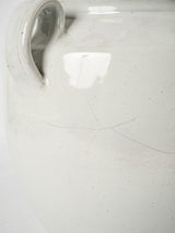 White glazed Pyrenees terracotta confit jar