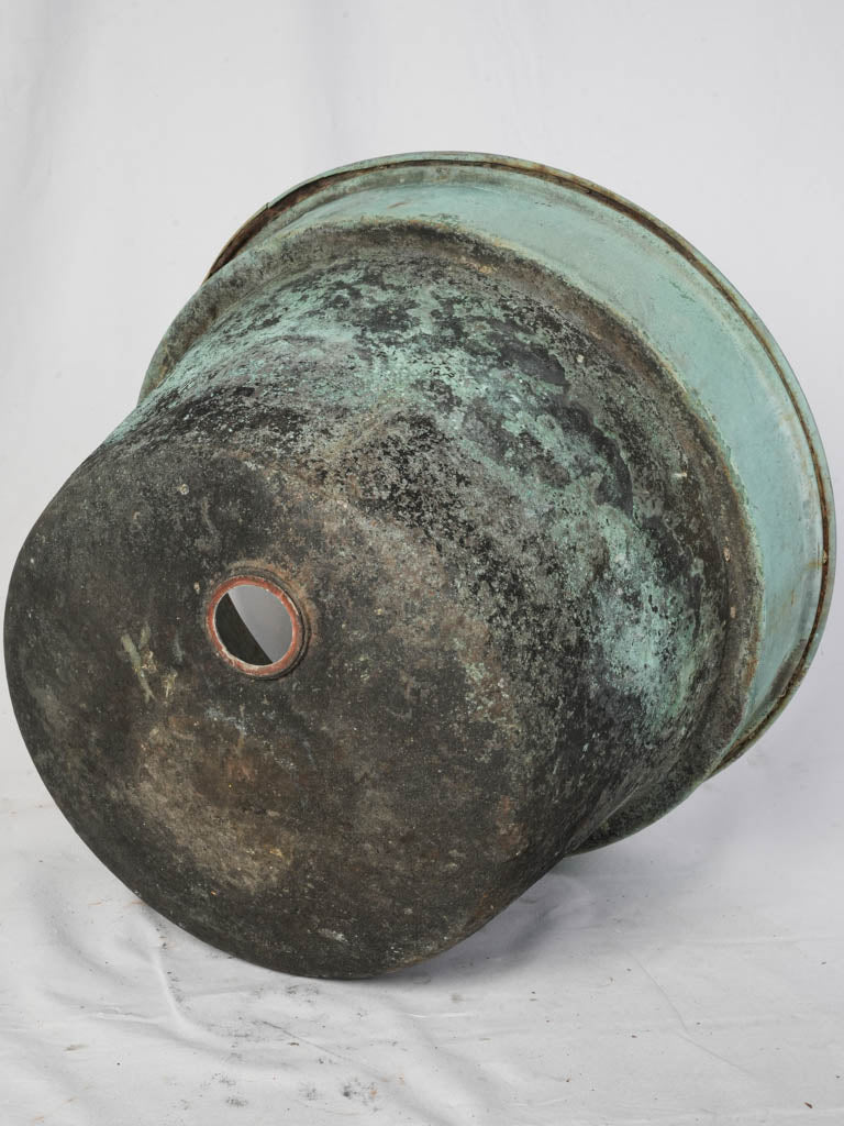 Very Large Patinated Copper Jardinière From a Salvaged Industrial Vessel - 19¼"
