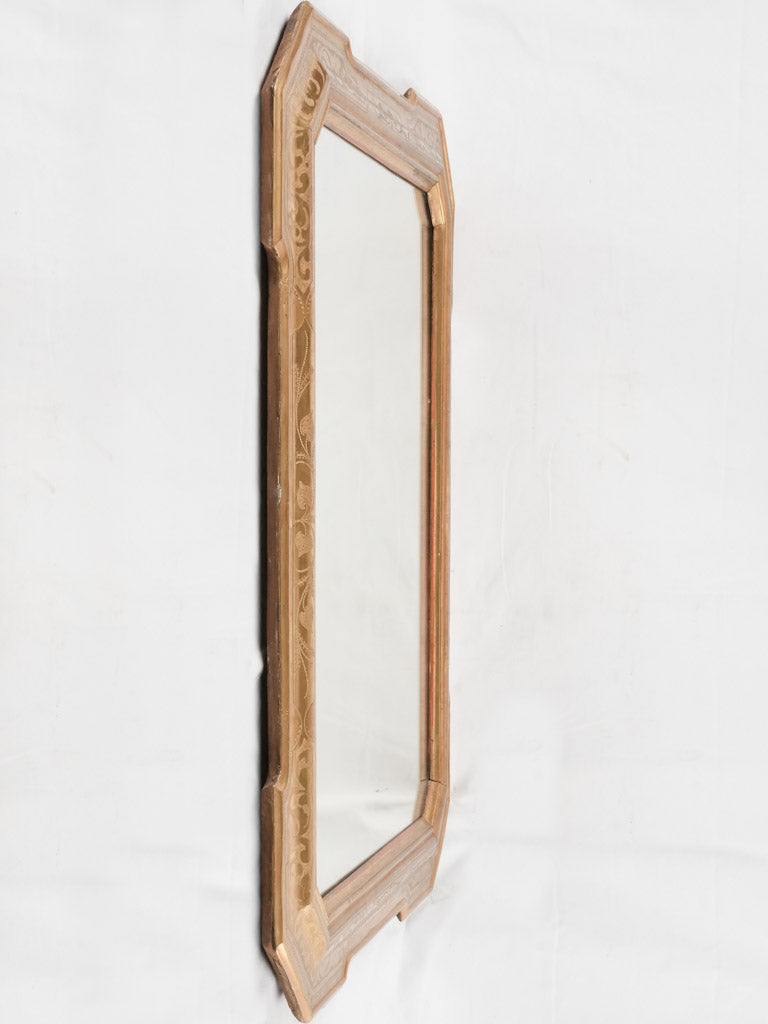 Large gilded mirror w/ chamfered corners - 19th century - 50¾" x 39¾"