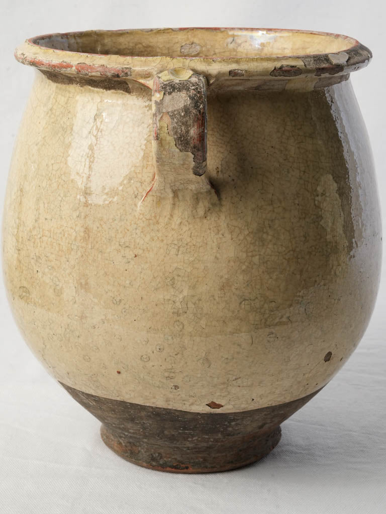 Aged unglazed clay kitchenware  