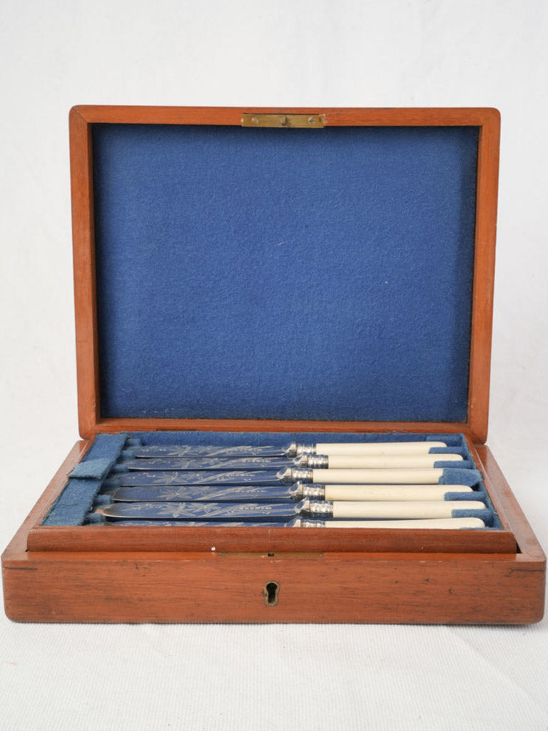 Original velvet-lined cutlery case