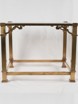 Vintage side table - brass & glass 27½" x 23¾"