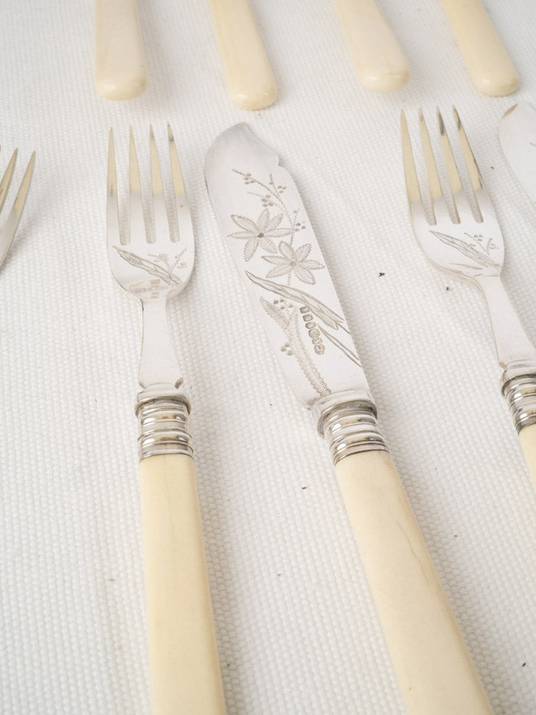 Charming floral engraved embellishments