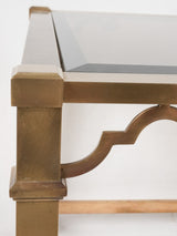 Vintage side table - brass & glass 27½" x 23¾"