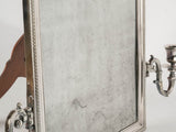 Stylish antique Edwardian silver dressing mirror