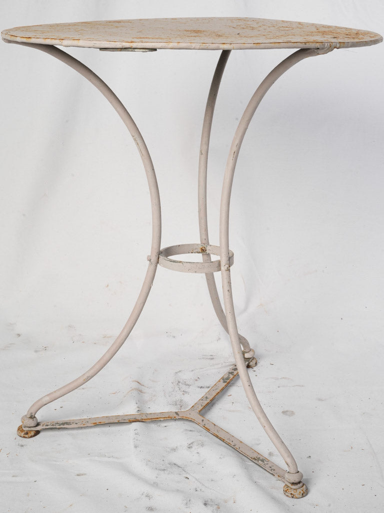 Low French Wrought Iron Guéridon w/ Soft Pink Patina Late 19th–Early 20th Century - 25½"