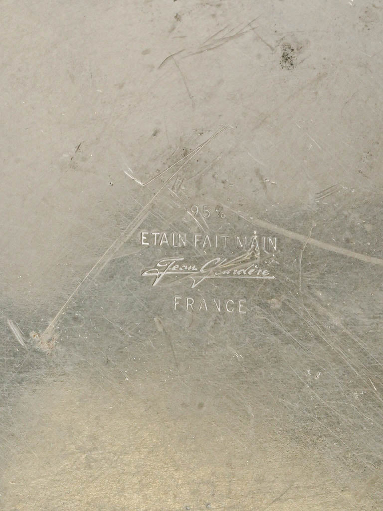 Striking French 1970s Pewter Champagne Bucket by Jean Goardère in Cork Form - 10¼"