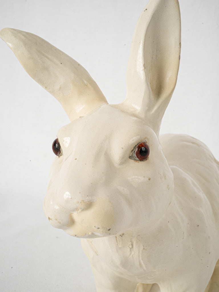 Delightful terracotta Bavent rabbit statue
