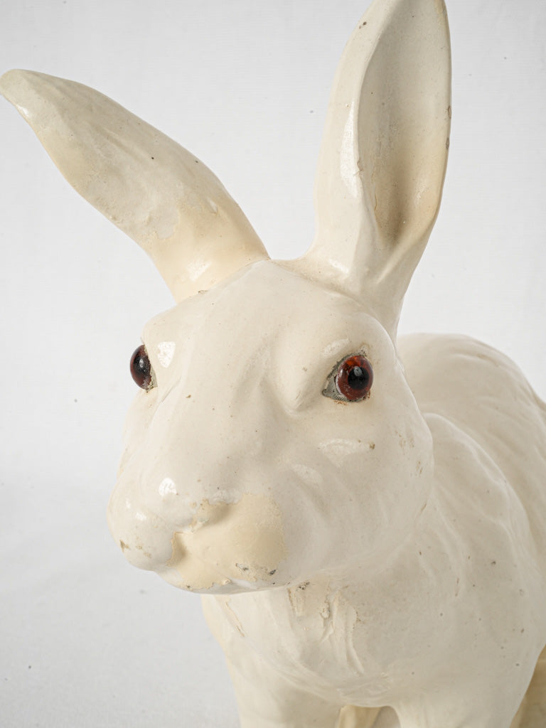 19th-century large beige terracotta rabbit - Mesnil de Bavent, Normand ...