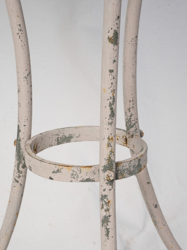 Low French Wrought Iron Guéridon w/ Soft Pink Patina Late 19th–Early 20th Century - 25½"