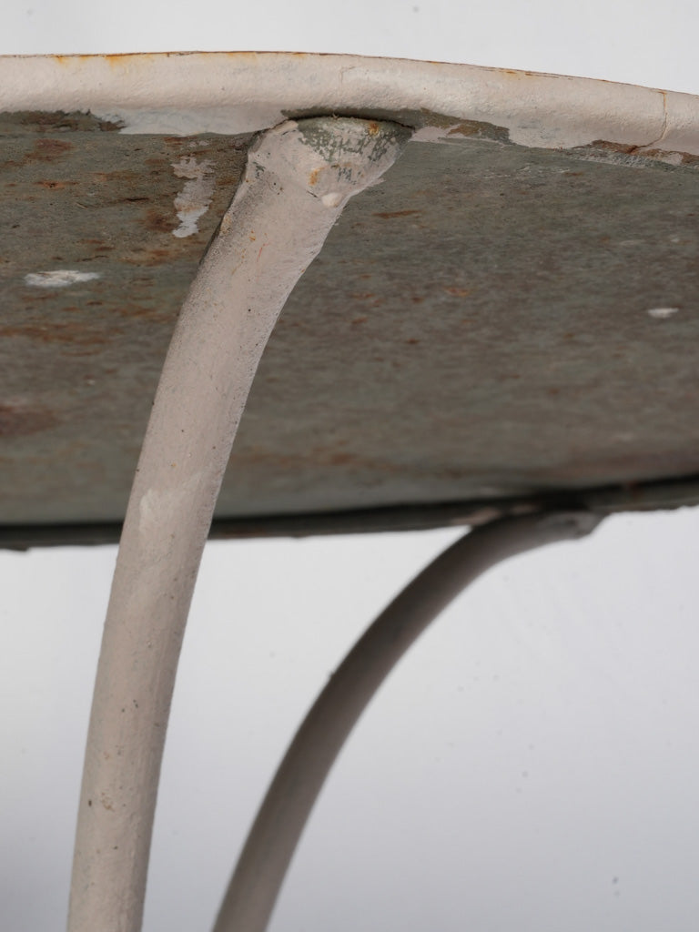 Low French Wrought Iron Guéridon w/ Soft Pink Patina Late 19th–Early 20th Century - 25½"