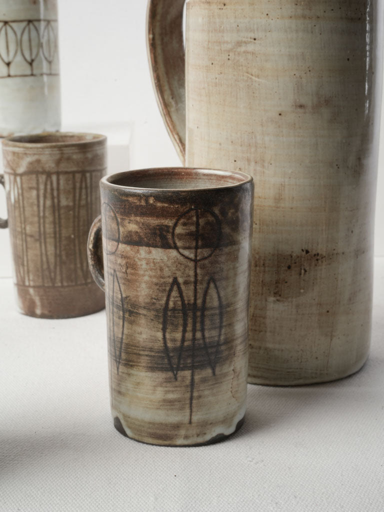 Elegant mid-century ceramic pitcher  