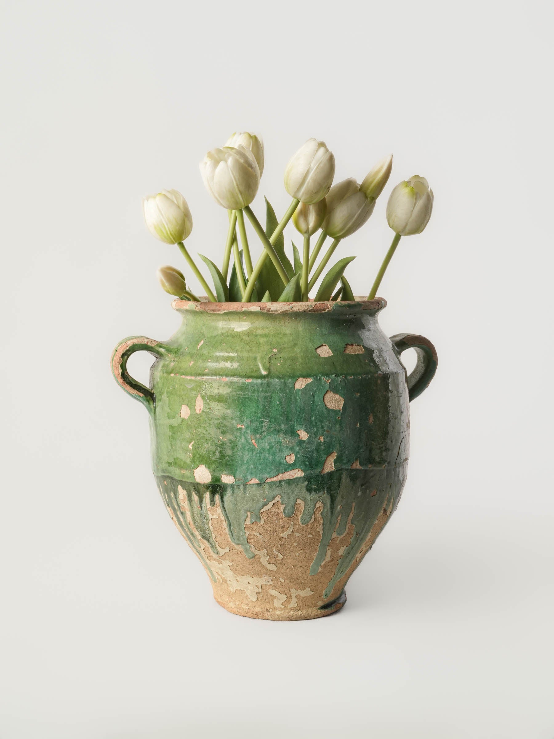 Antique French earthenware confit pot  