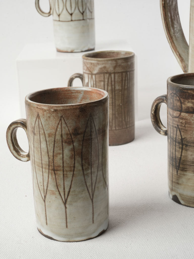 Collector's Dieulefit pottery cups  