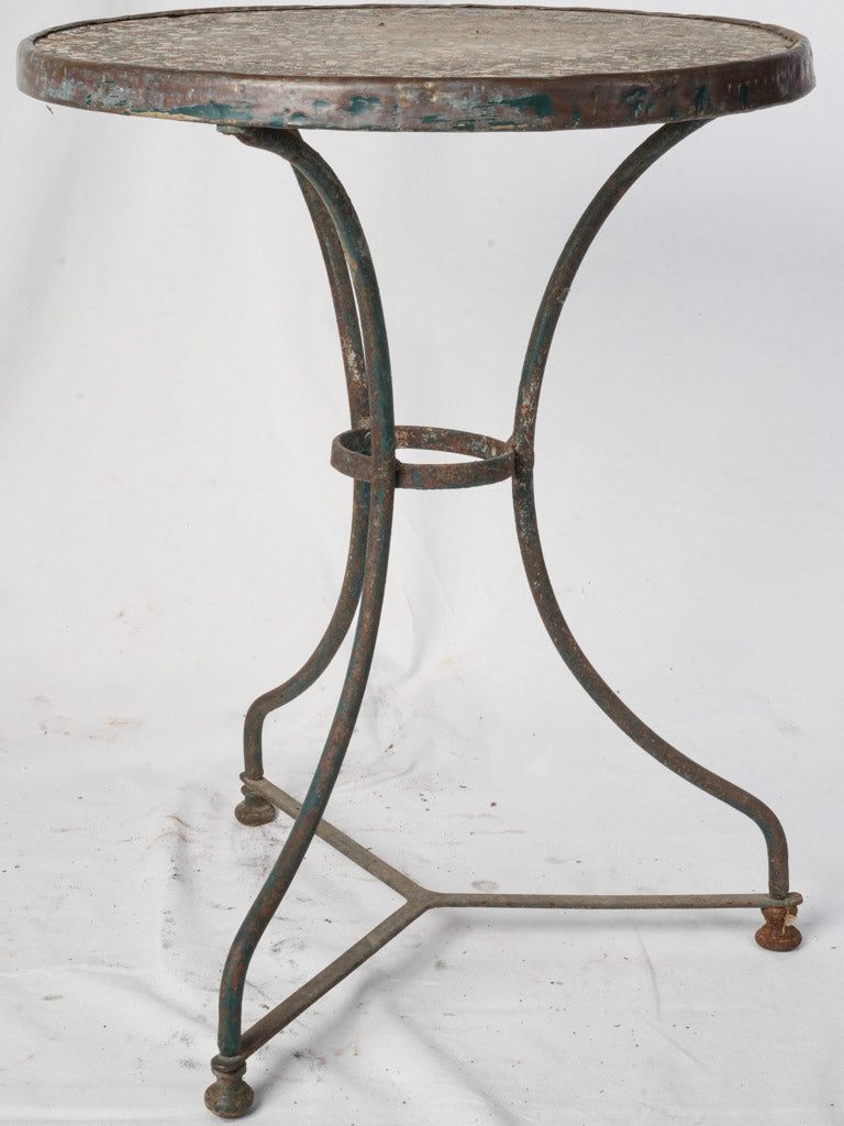 Early 20th Century French Bistro Table w/ Granito Top - 28¼"