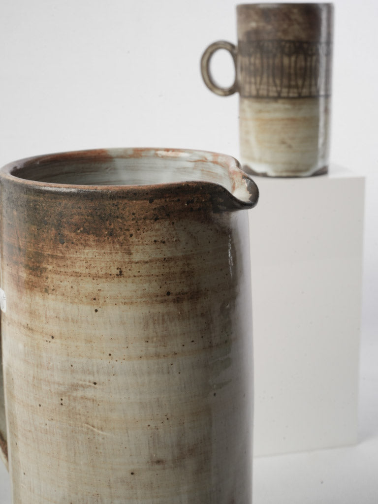 Timeless earthy-glazed juice set  