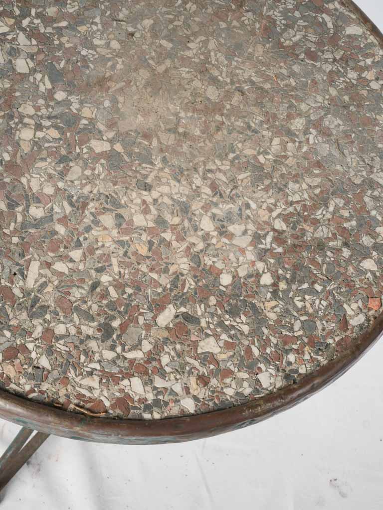 Early 20th Century French Bistro Table w/ Granito Top - 28¼"