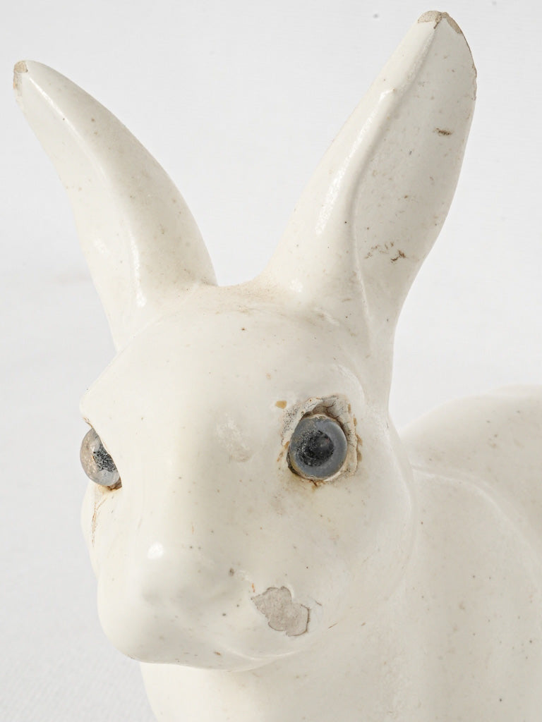 Antique Mesnil de Bavent pottery bunny