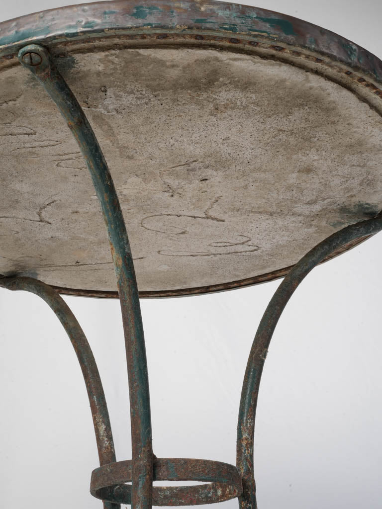 Early 20th Century French Bistro Table w/ Granito Top - 28¼"