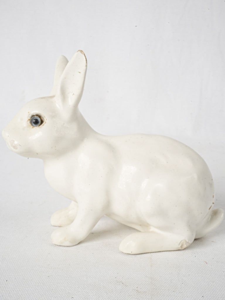 Charming 19th-century terracotta rabbit ornament