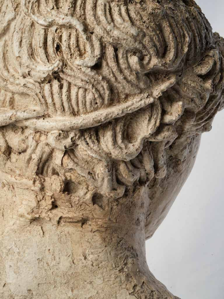 Sophisticated vintage-style head.