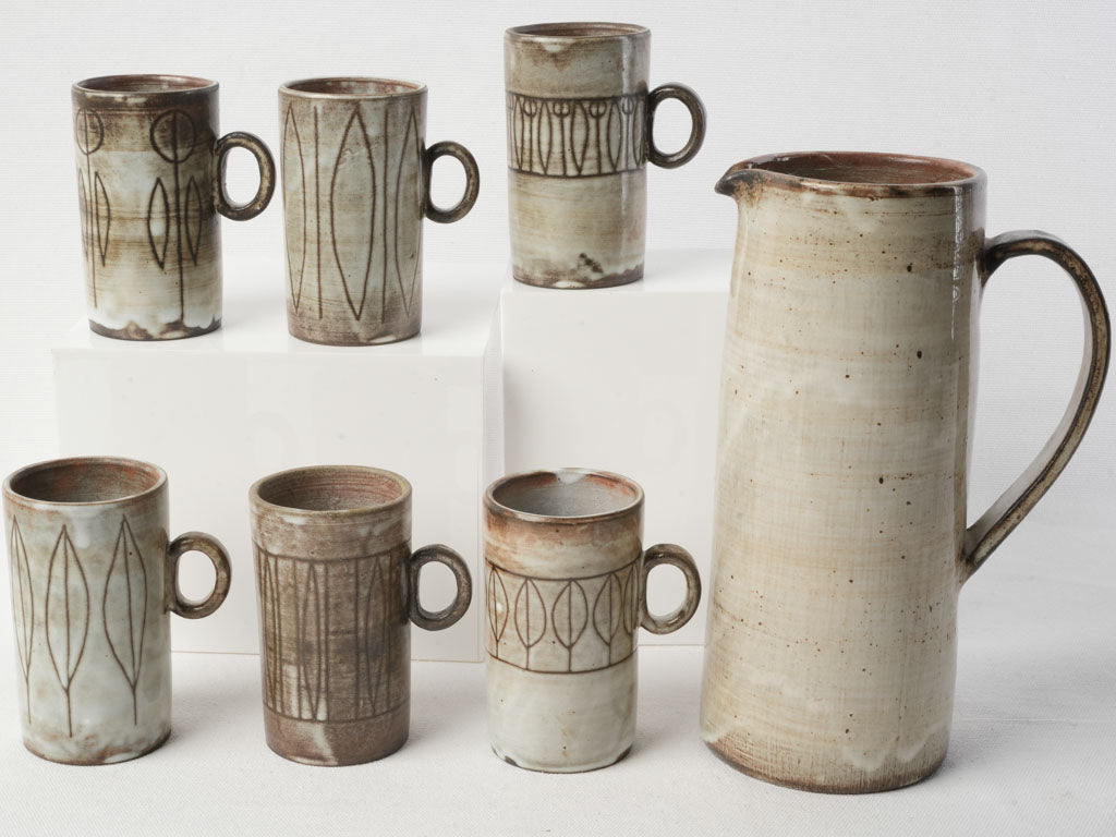 Richly textured French pottery  