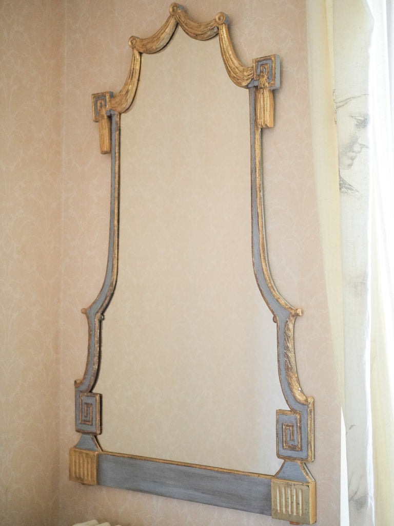 Elegant, antique Grecian-style wood mirrors