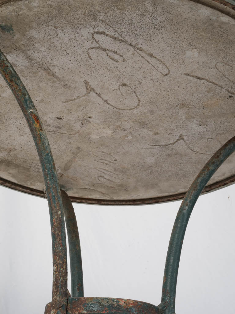 Early 20th Century French Bistro Table w/ Granito Top - 28¼"