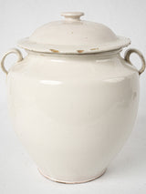 Original white glazed storage pot