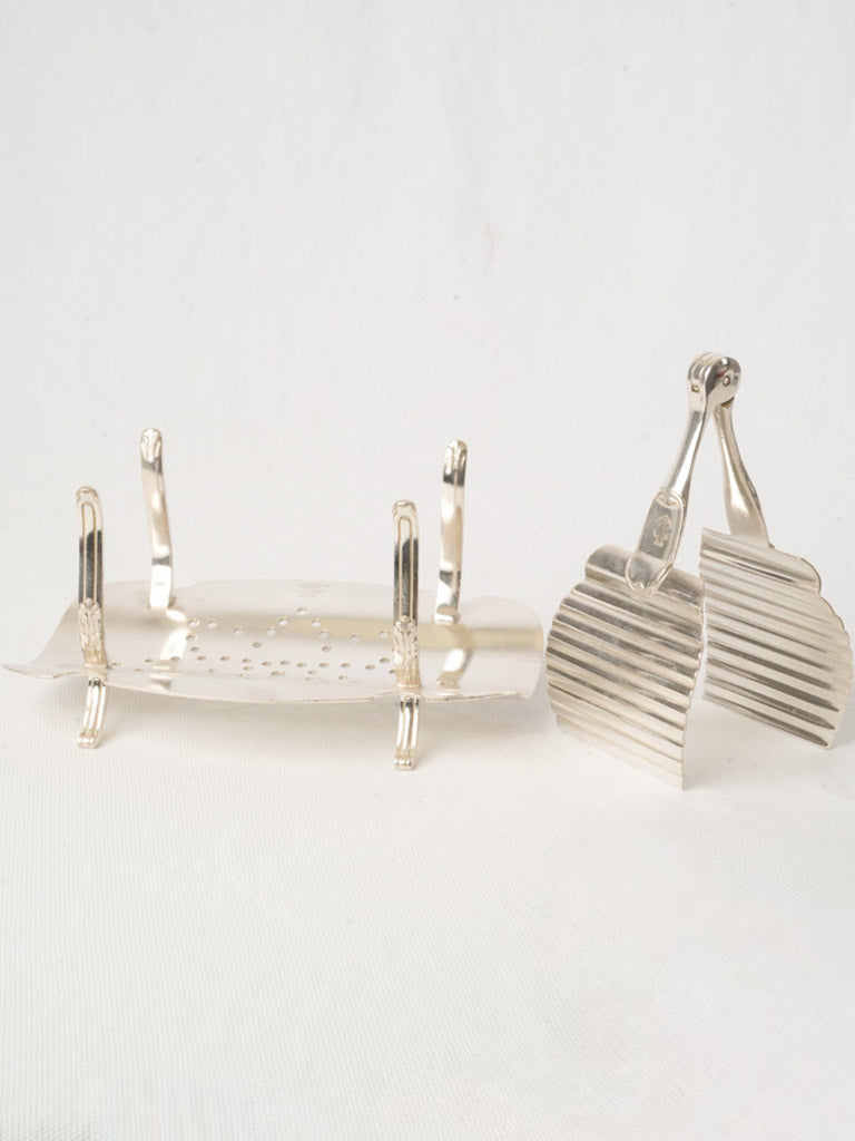 Art Deco Christofle Silver-Plated Asparagus Service from an Ocean Liner - 8¼"