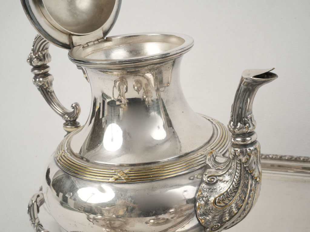 Gleaming silverplate A. Boulenger & Cie coffee service