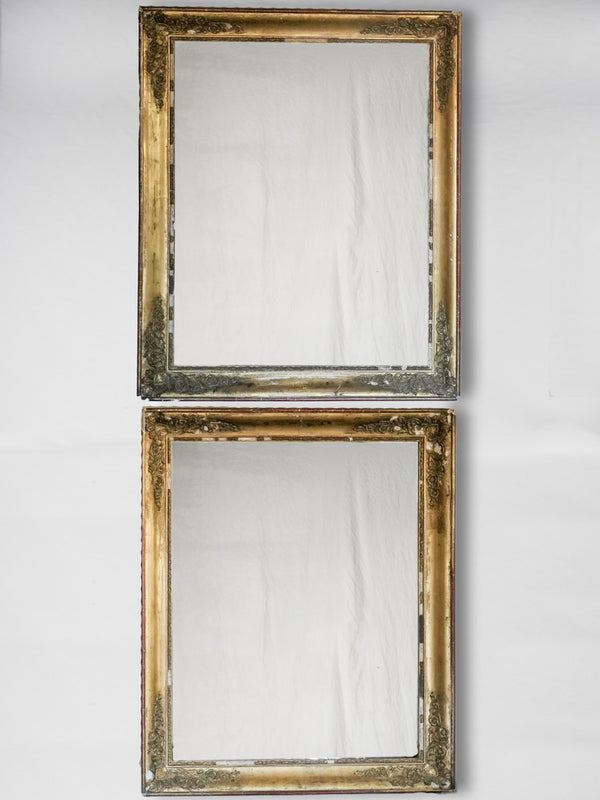 Antique French Gilt Rectangular Mirrors