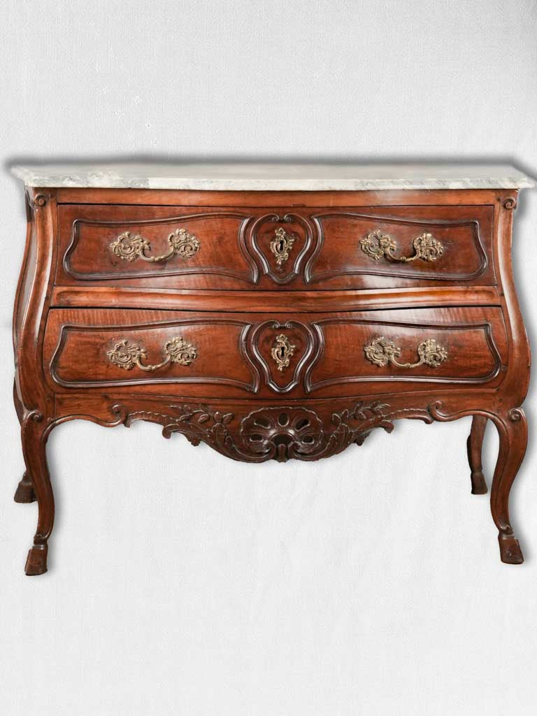 Regence period sauteuse commode w/ marble top 40½"