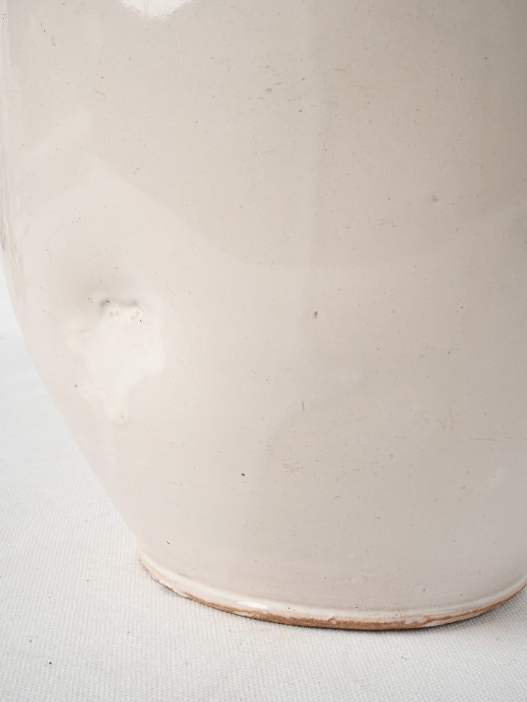 Charming antique white-glazed confit pot