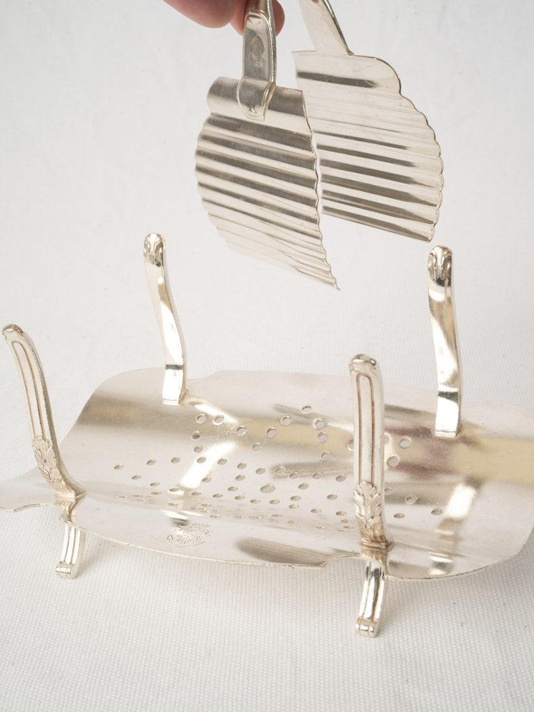 Art Deco Christofle Silver-Plated Asparagus Service from an Ocean Liner - 8¼"