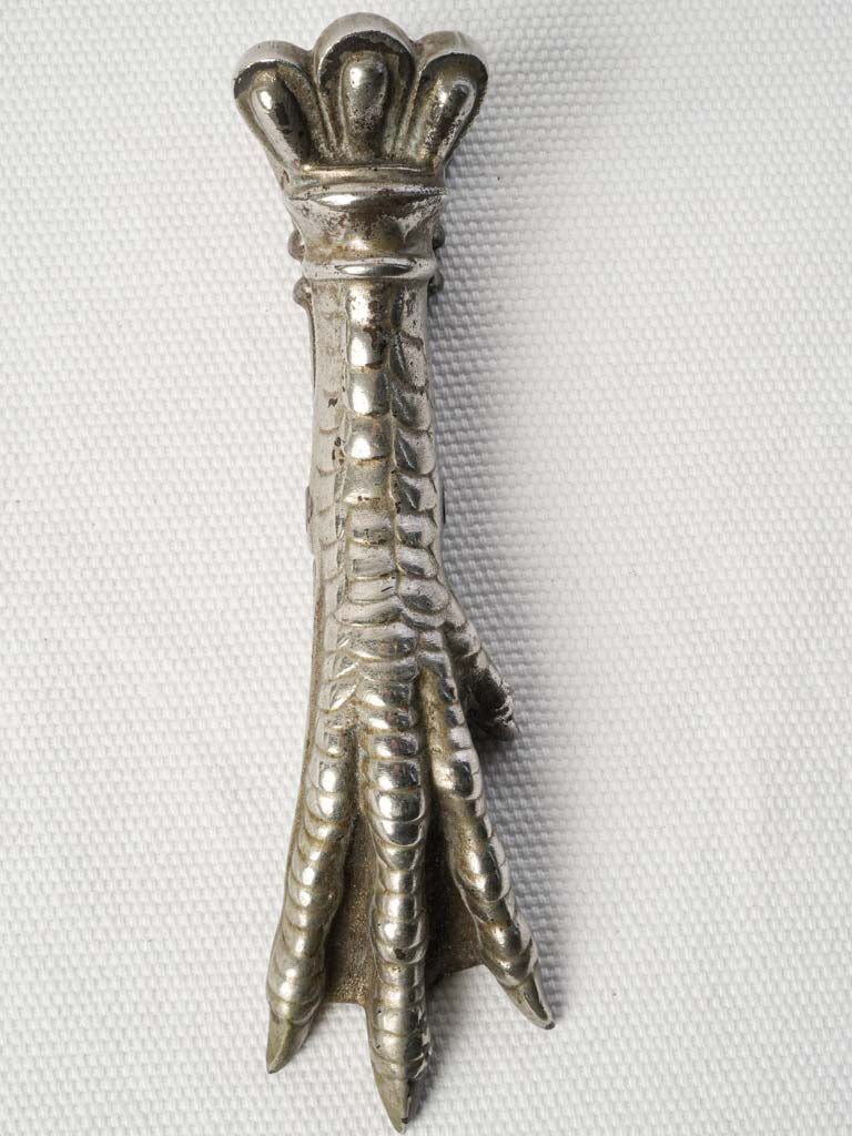 Circa 1900 Silver Plated Claw French Paper Clip, M. Rouff - 5½"