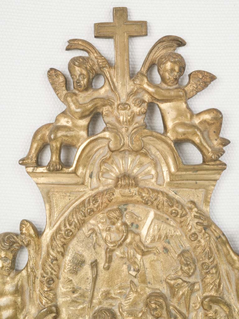Cherub-embellished, Catholic Holy Water Basin