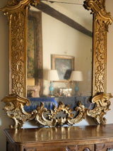 Opulent, antique, gilded mirror